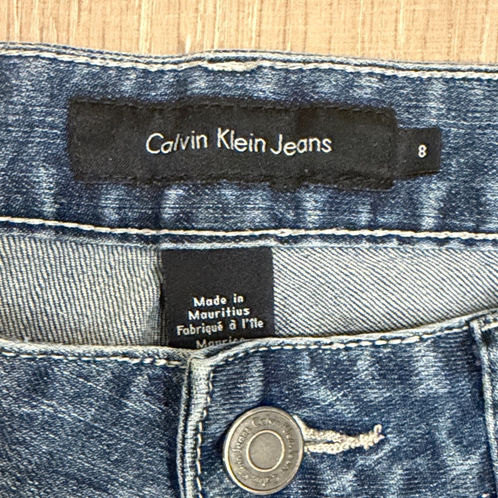 Calvin Klein Jeans Dark Blue Wide Leg Denim - Picture 2 of 7